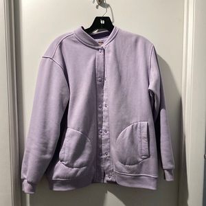 Vintage Lavender sweatshirt cardigan